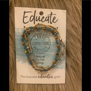 NWT teal and gold Cause Connection bracelet